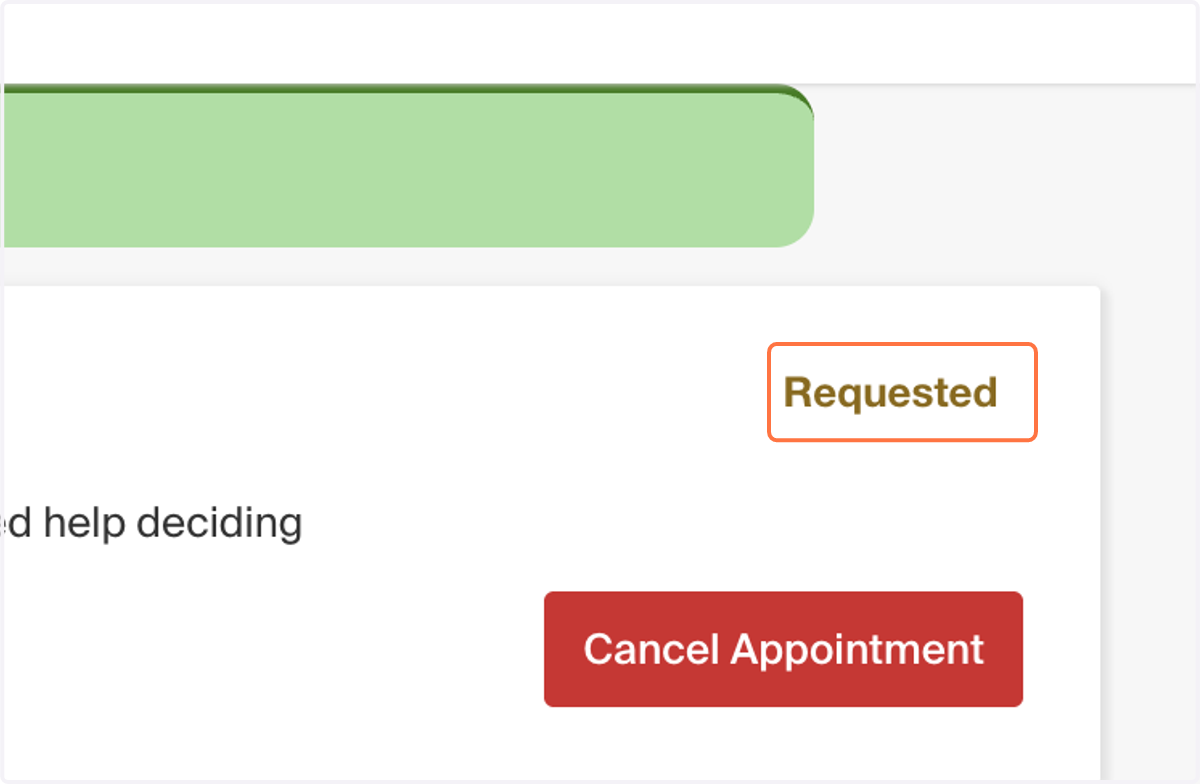 Please note that at this stage, your appointment is requested, but not confirmed. Once our team approves your appointment you will receive another email from Handshake confirming your appointment.