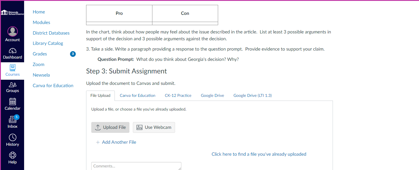 Click on Upload File