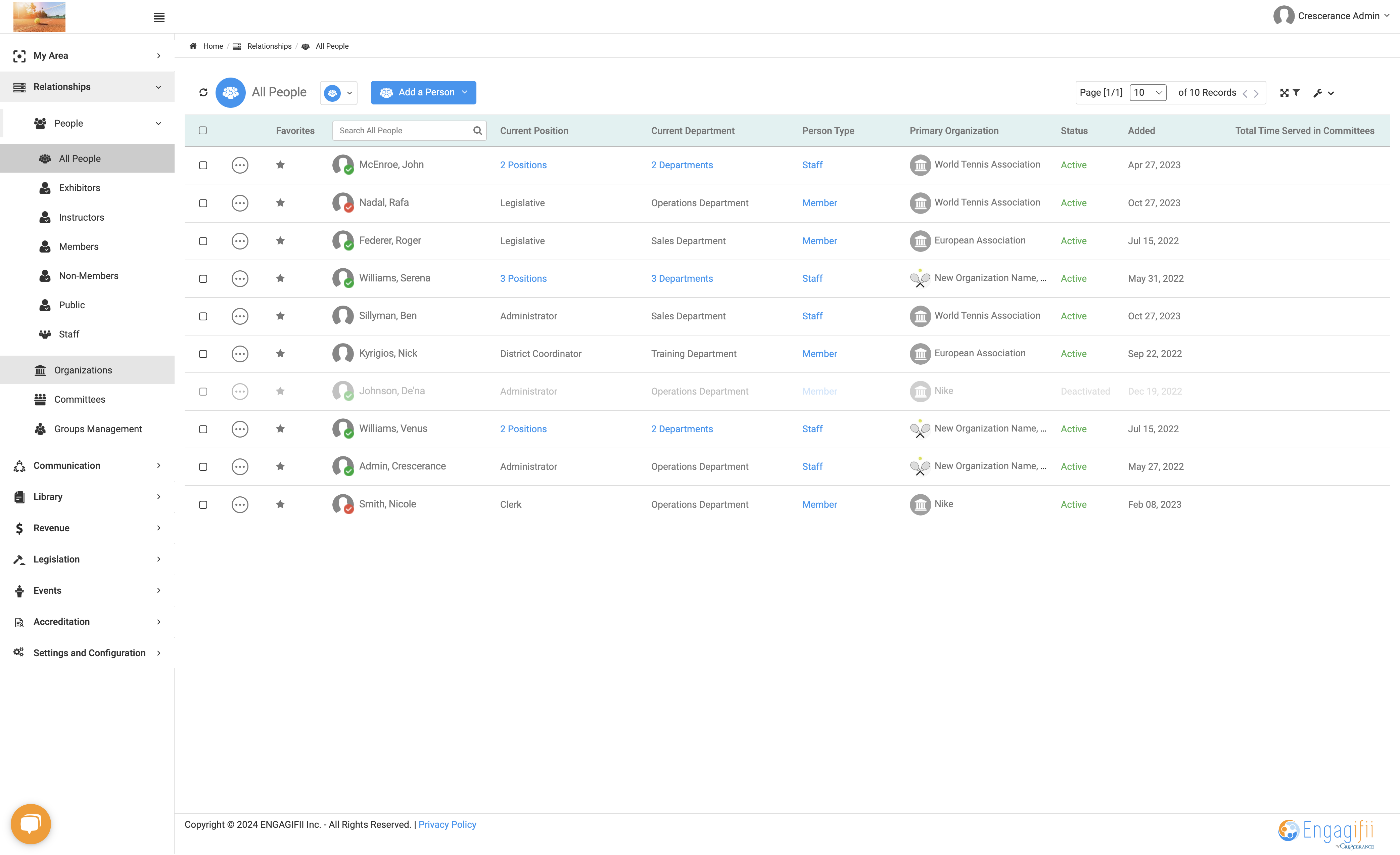 Click on Organizations