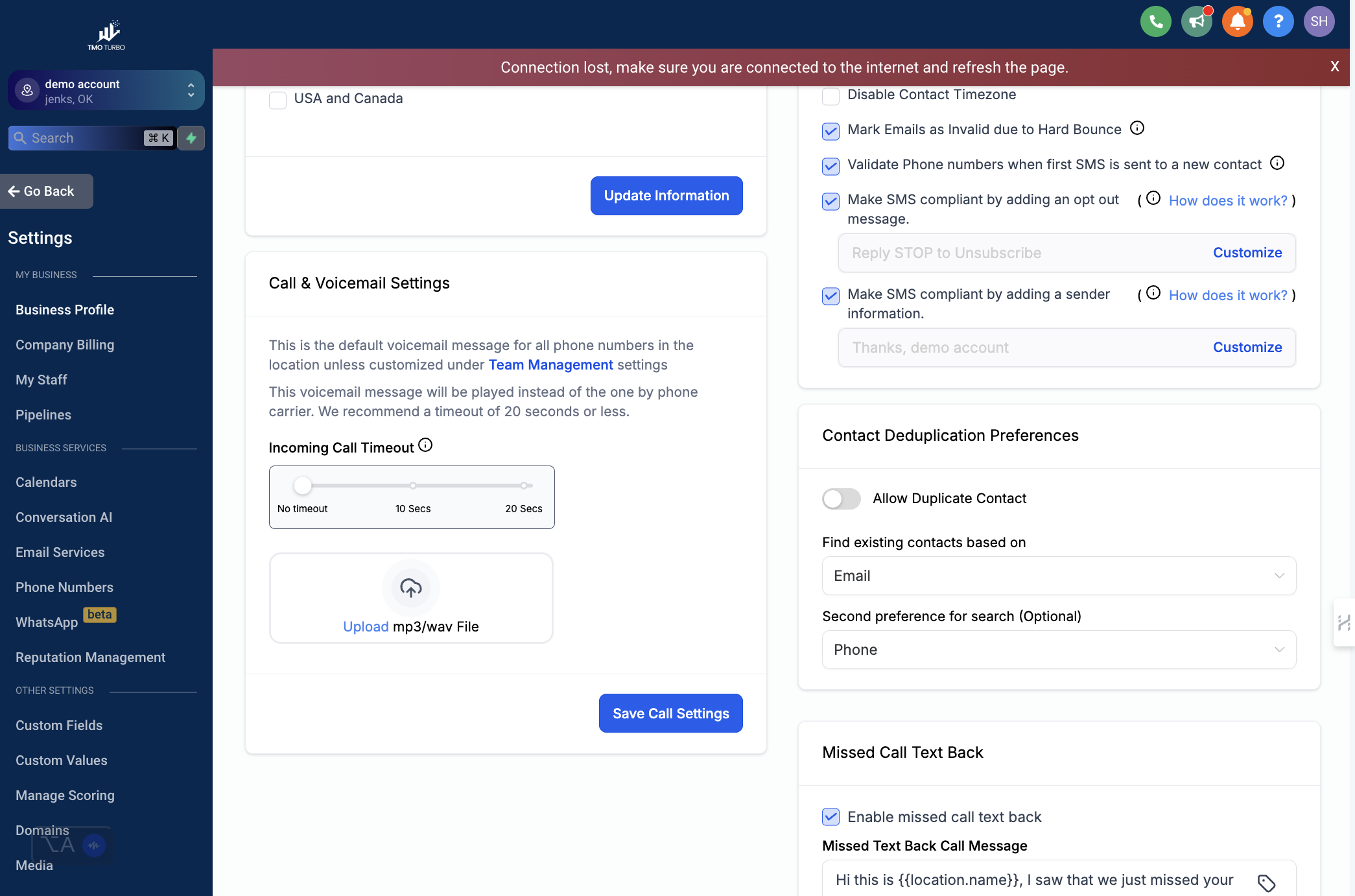 If you want to allow duplicate contact in your system fill this out.
