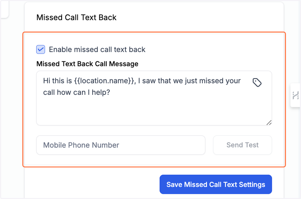 If you have this on it will send this message every time a call is missed.