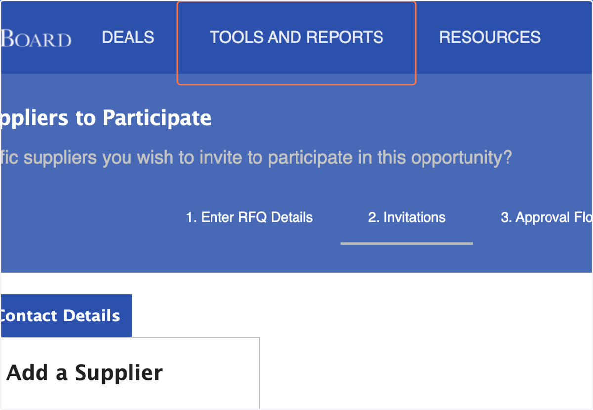 Click on TOOLS AND REPORTS tab