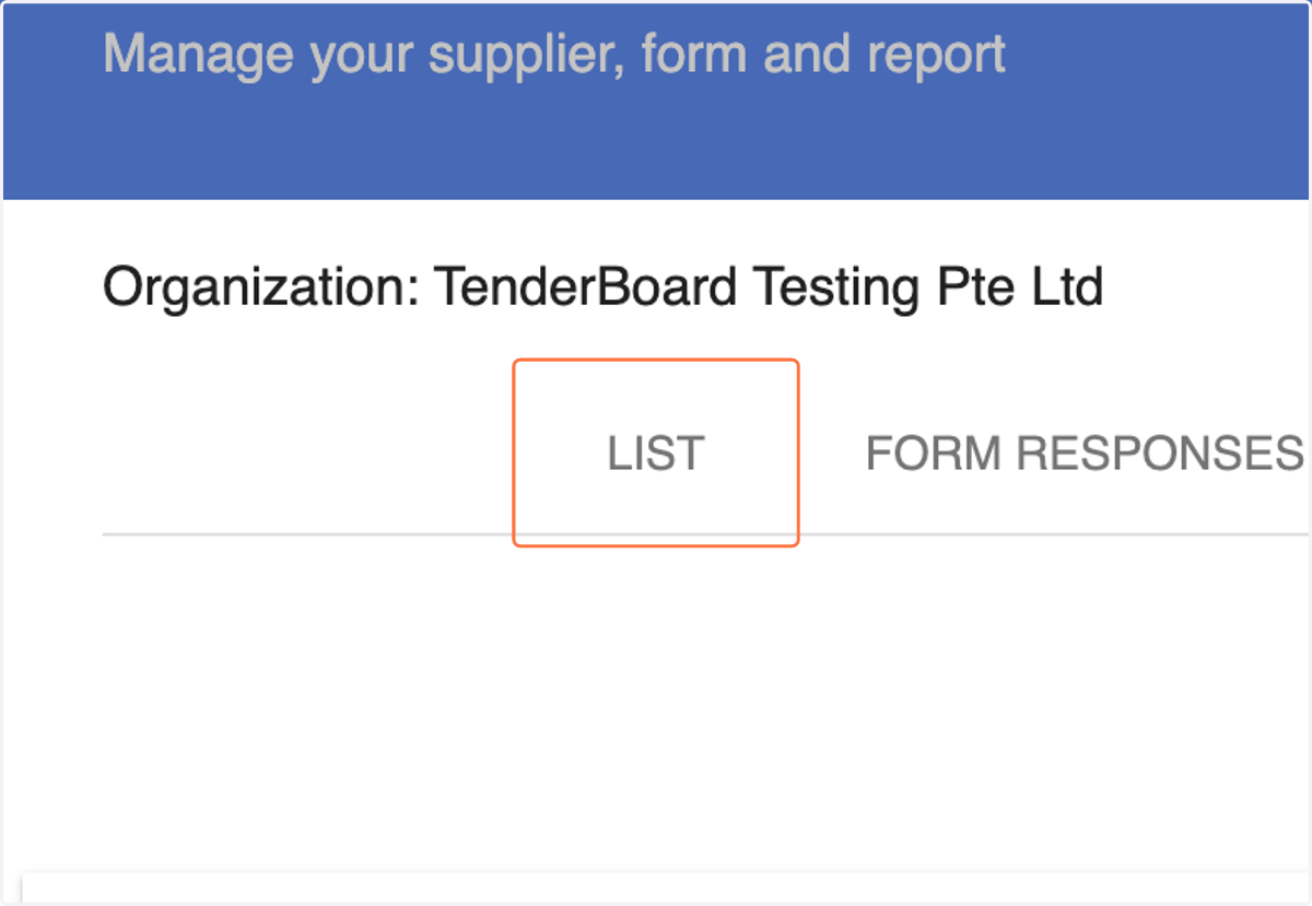 Click on LIST
