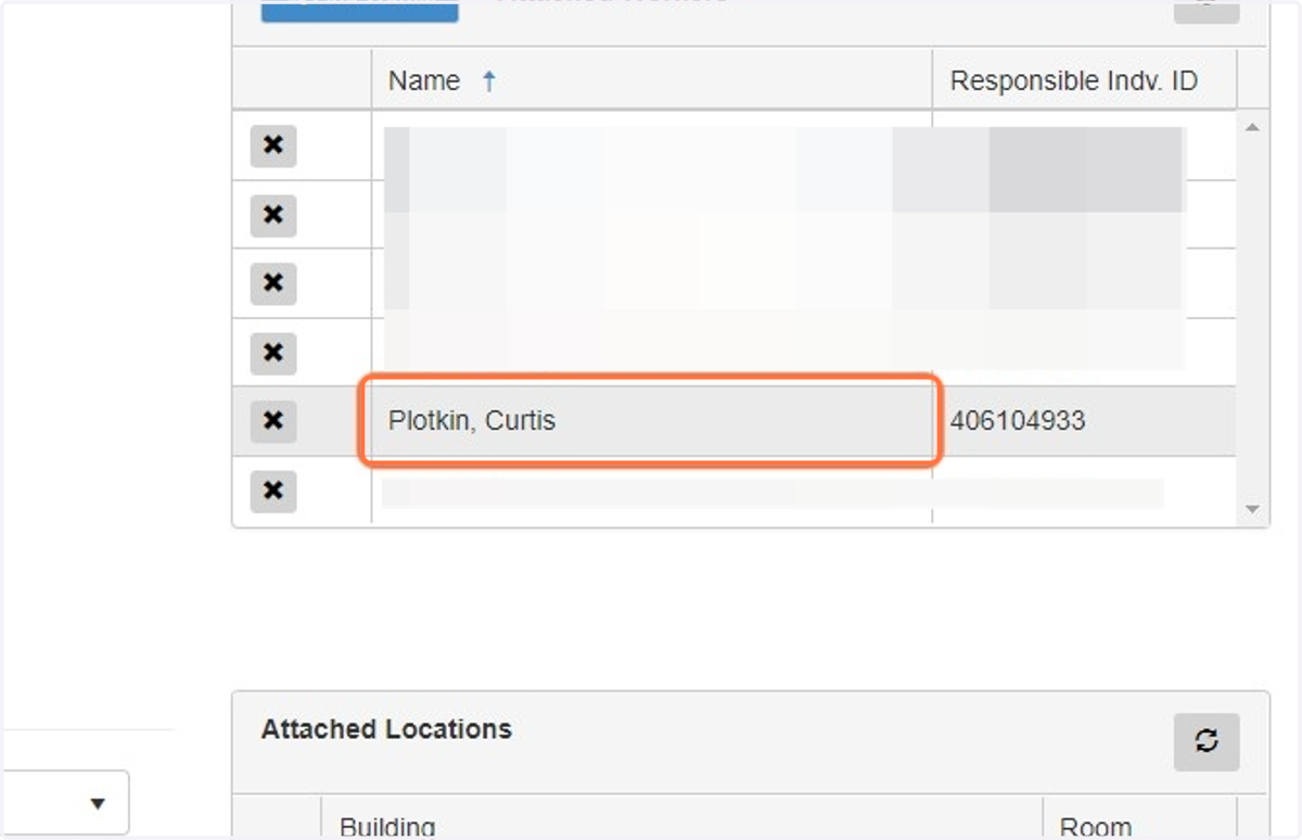 The personnel you added should now appear in the Attached Workers table.