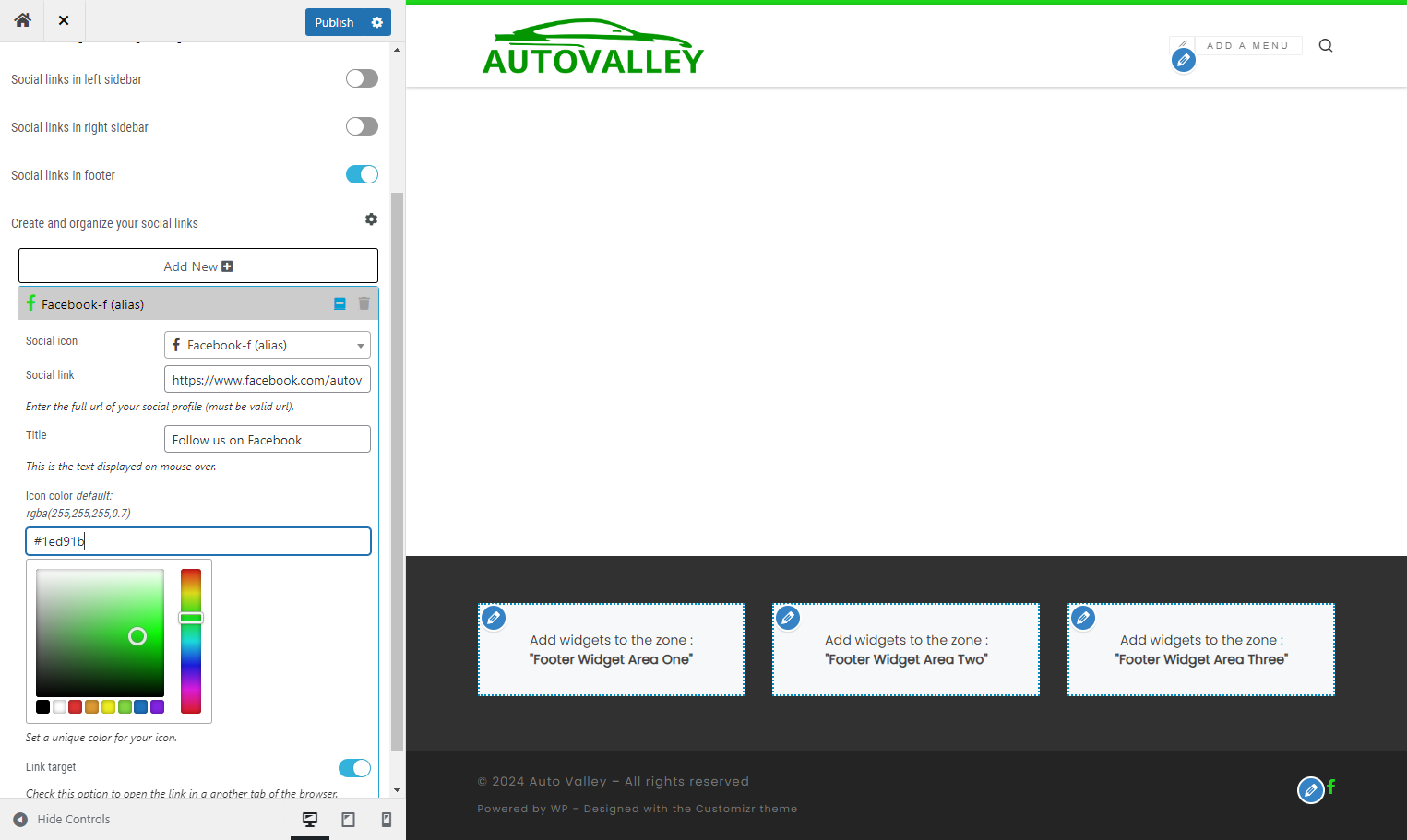 Click on on the minimize icon to close the link box