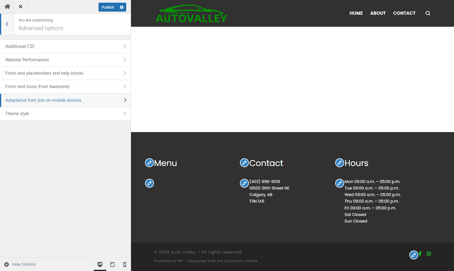Return to the previous menu by clicking on the back arrow
