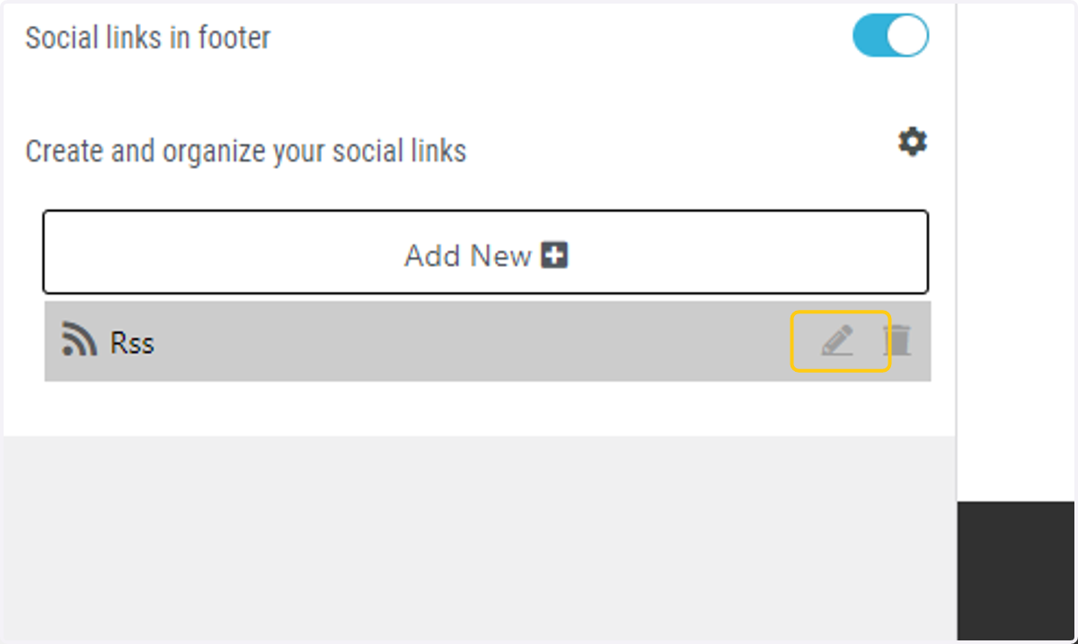 Click on the pencil icon to edit the existing link
