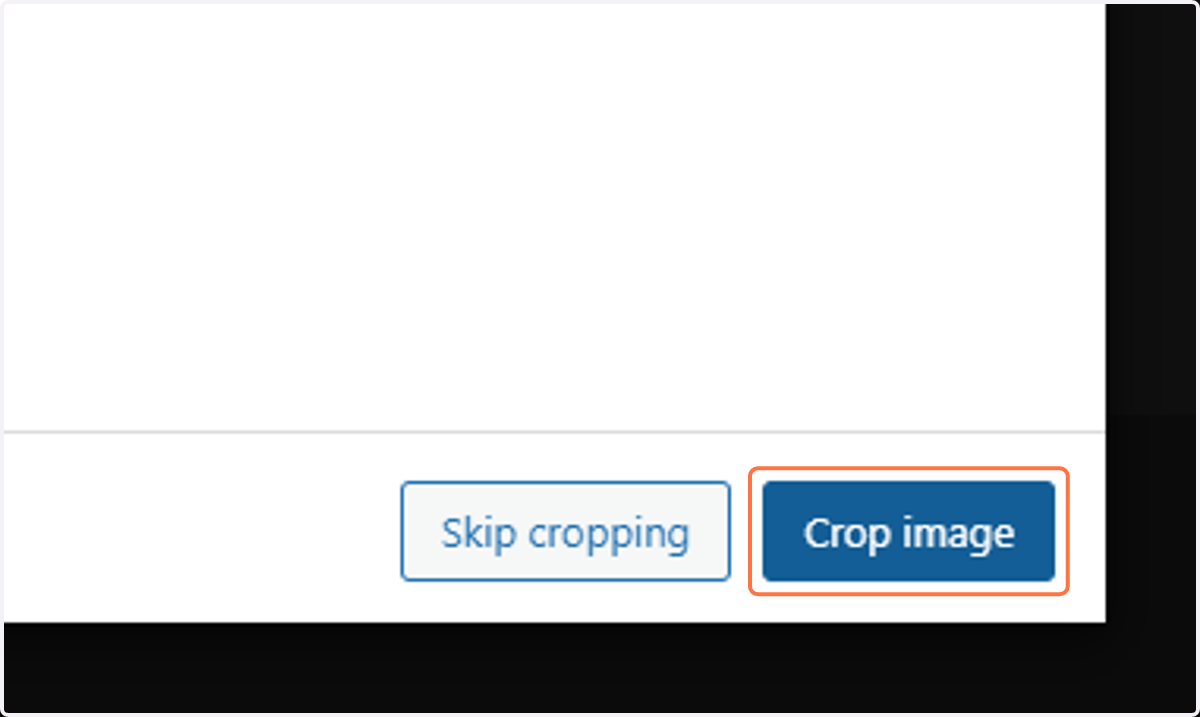 Click on Crop image