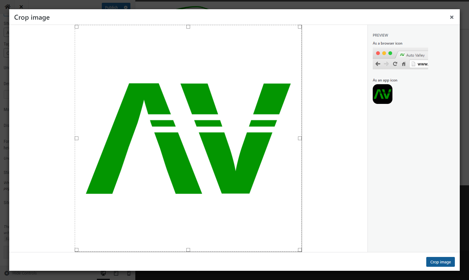 Crop the image to ensure all of it will be visible and click the Crop button