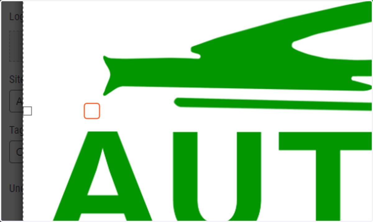 Adjust the crop to ensure the entire image is visible and nothing is removed