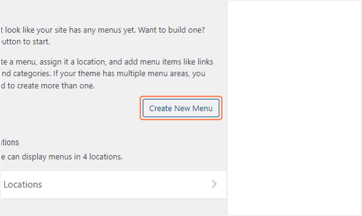 Click on Create New Menu