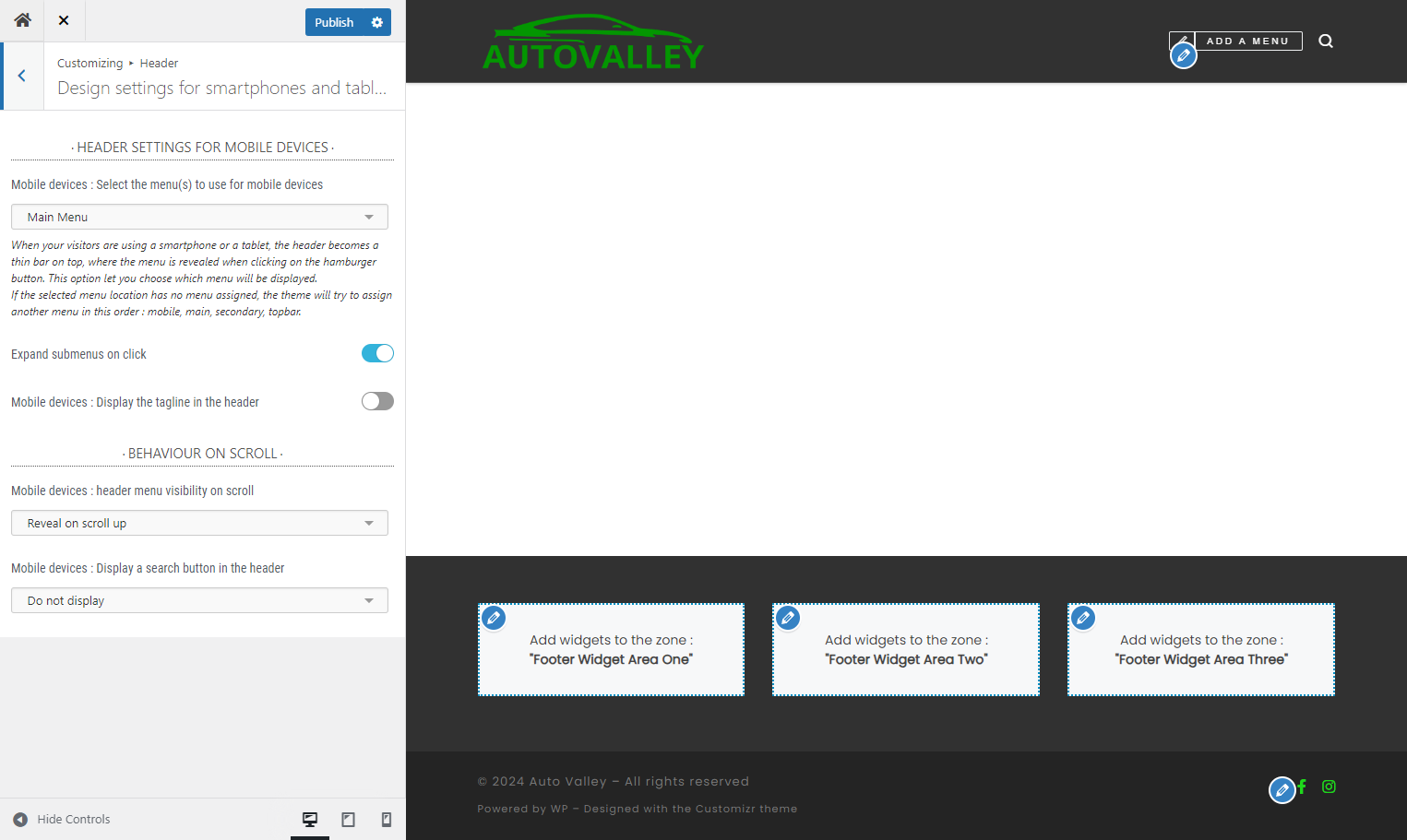 Return to the previous menu by clicking on the back arrow