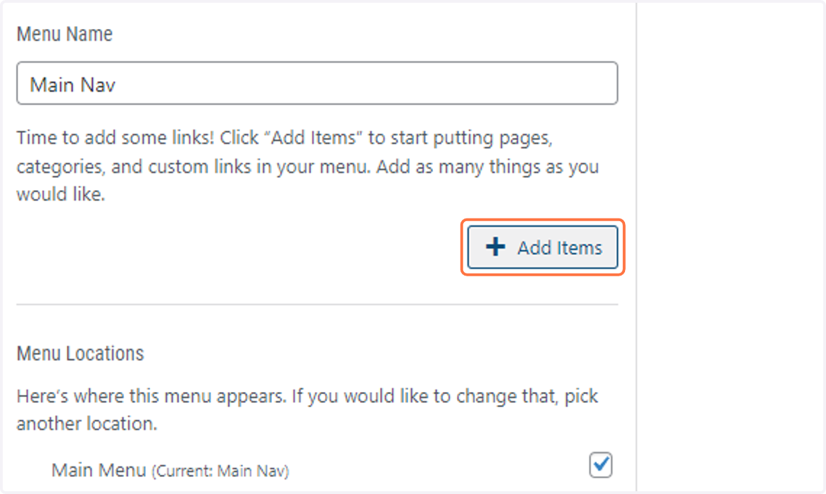 Click on Add Items