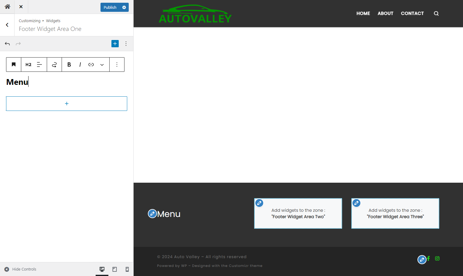 Click on the plus symbol to Add a new block