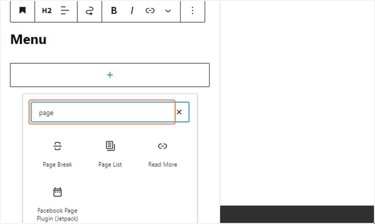 Search for Page List