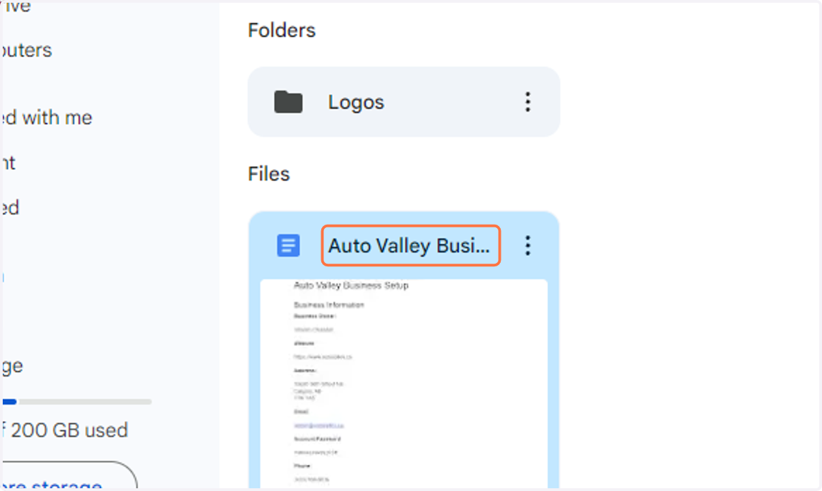 Check that you have access to the Guiding Doc for the Business