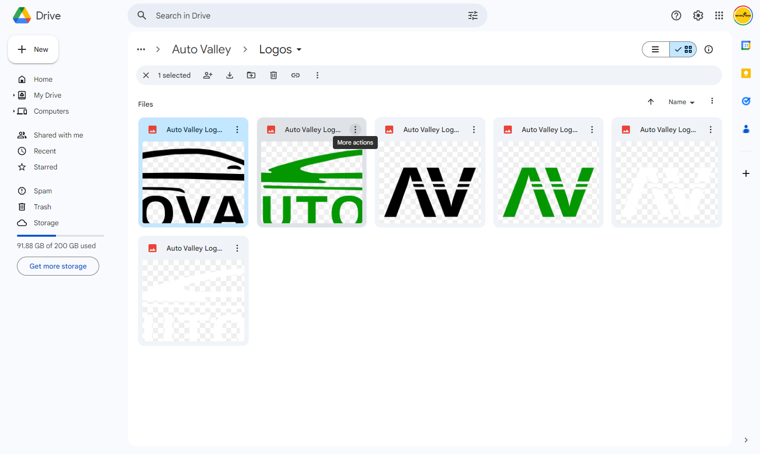 Click on the three dots to reveal More actions