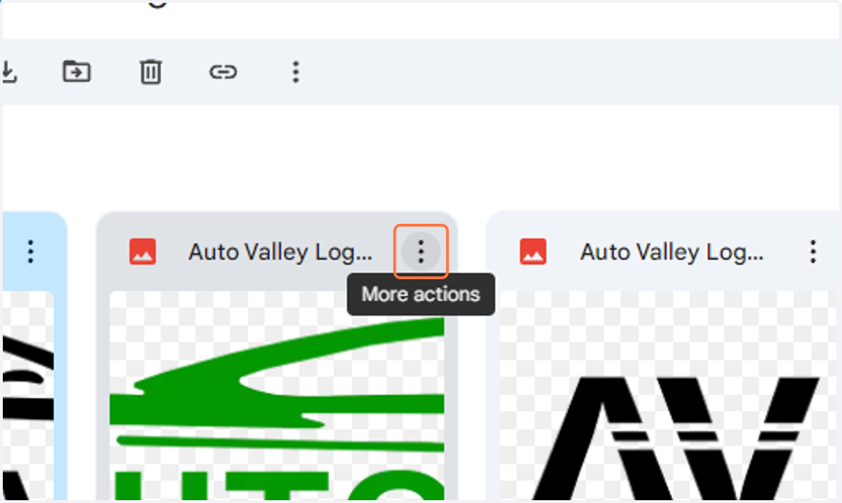 Click on the three dots to reveal More actions