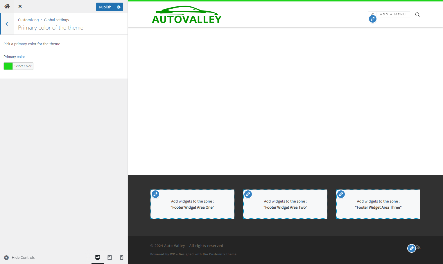 Return to the main menu by clicking on the Back arrow