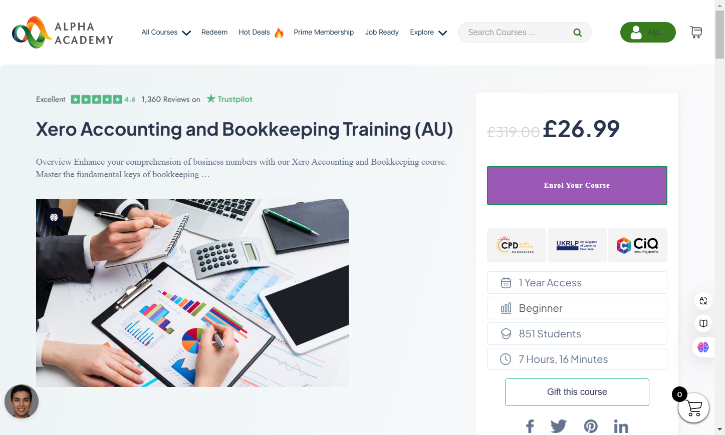 Click on Enrol Your Course