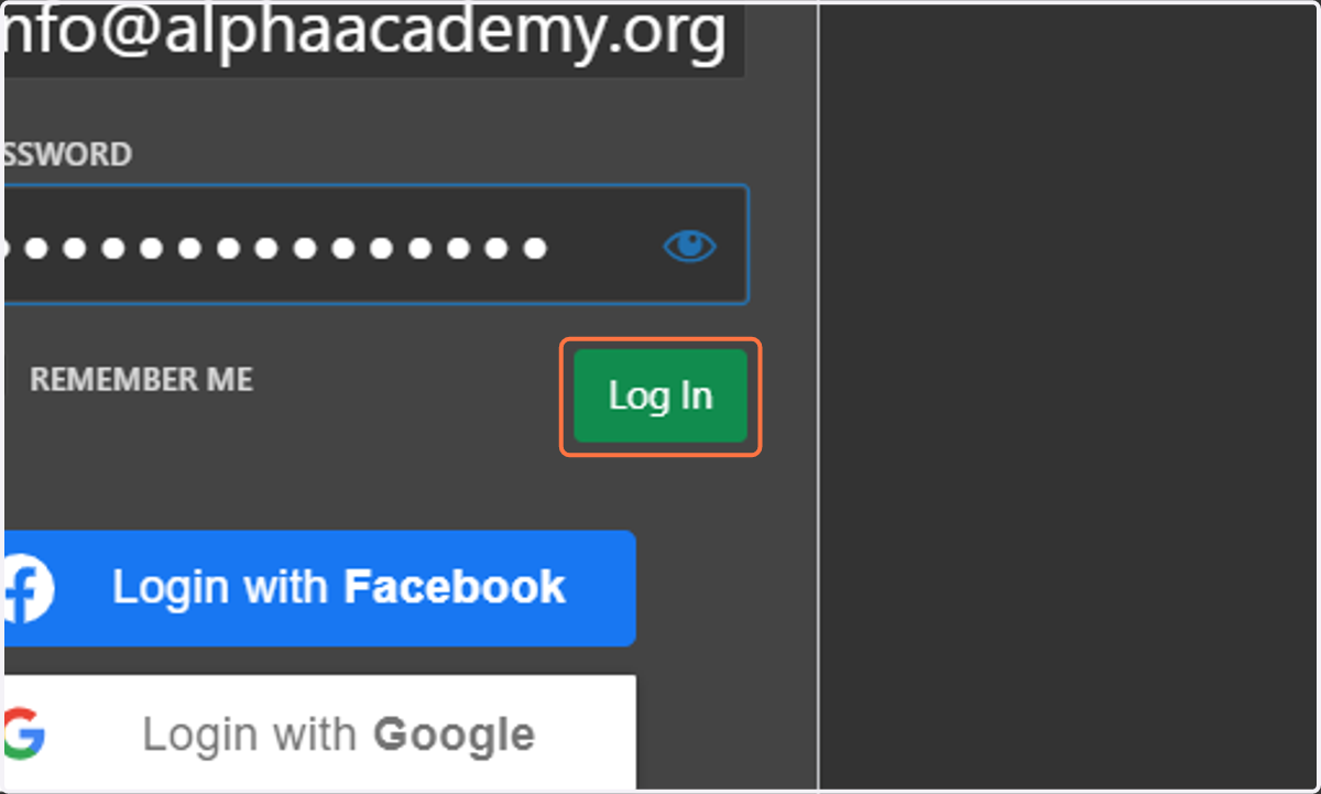 Click on Log In
