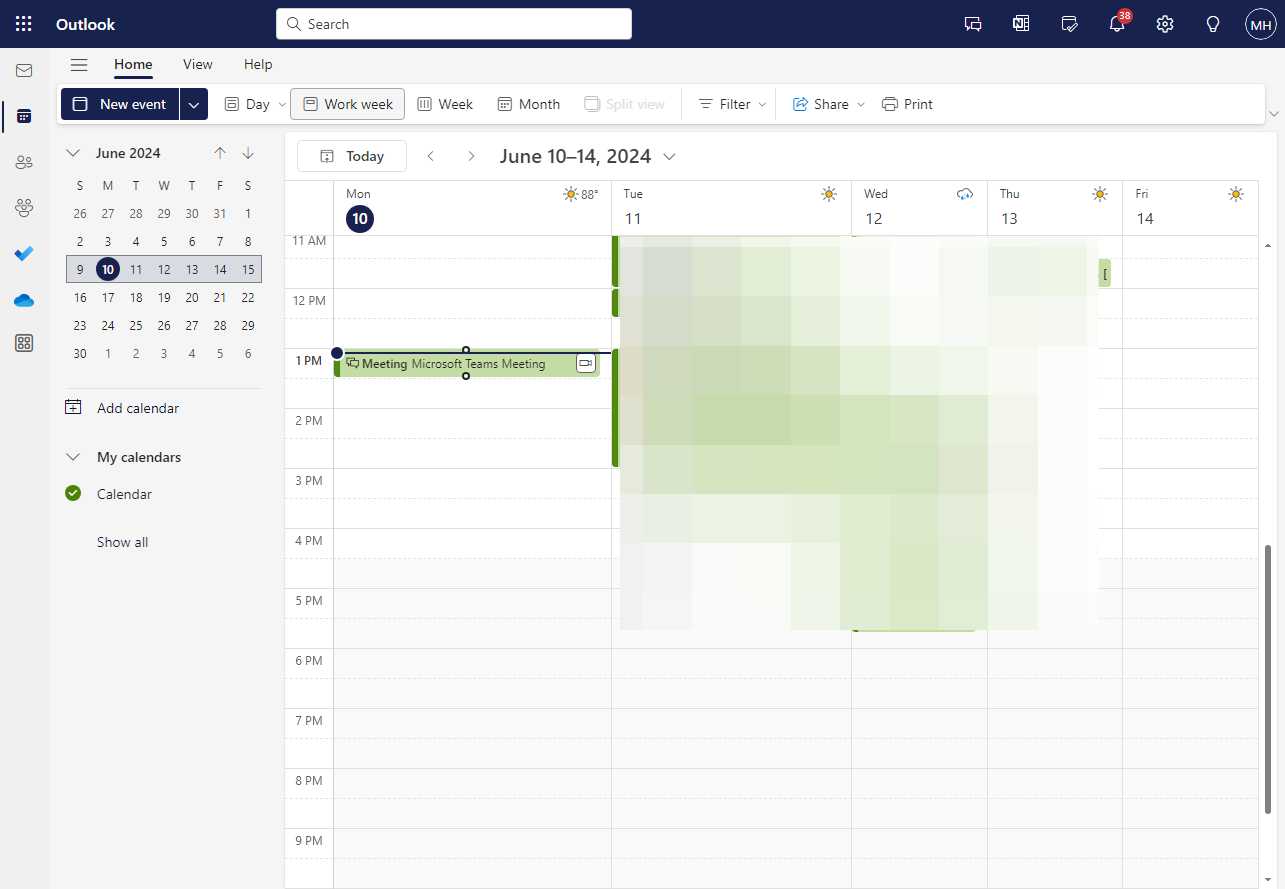 Click on the meeting in your calendar.