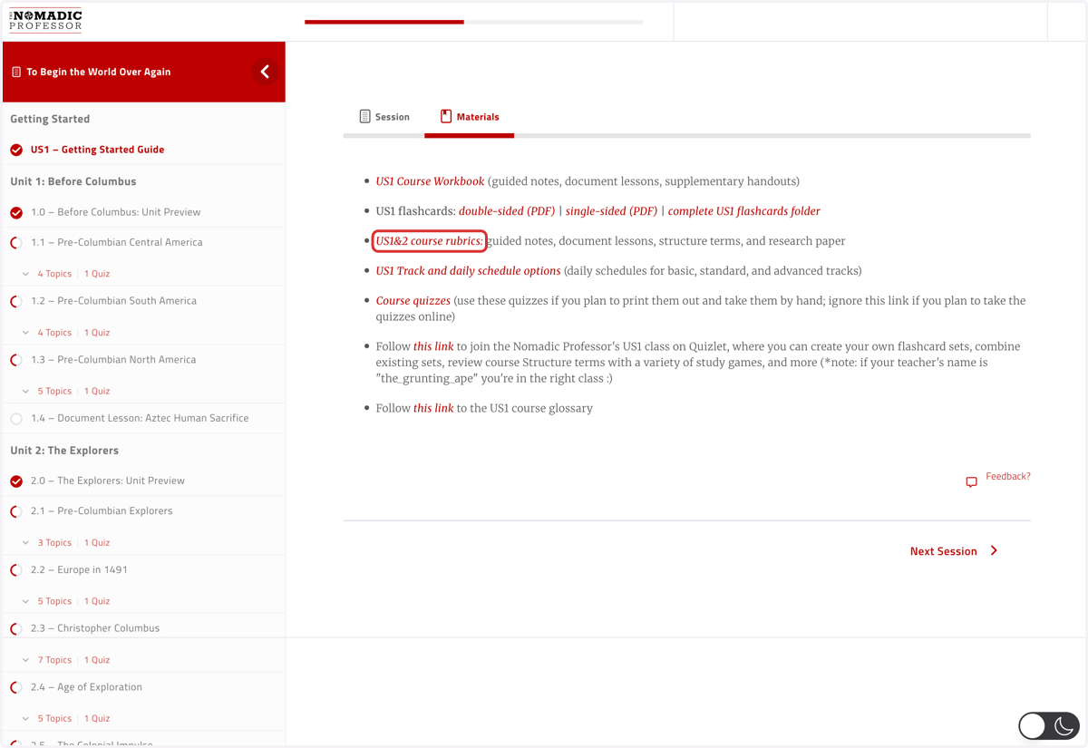 You'll find all grading rubrics, including the Structure Terms rubric, here