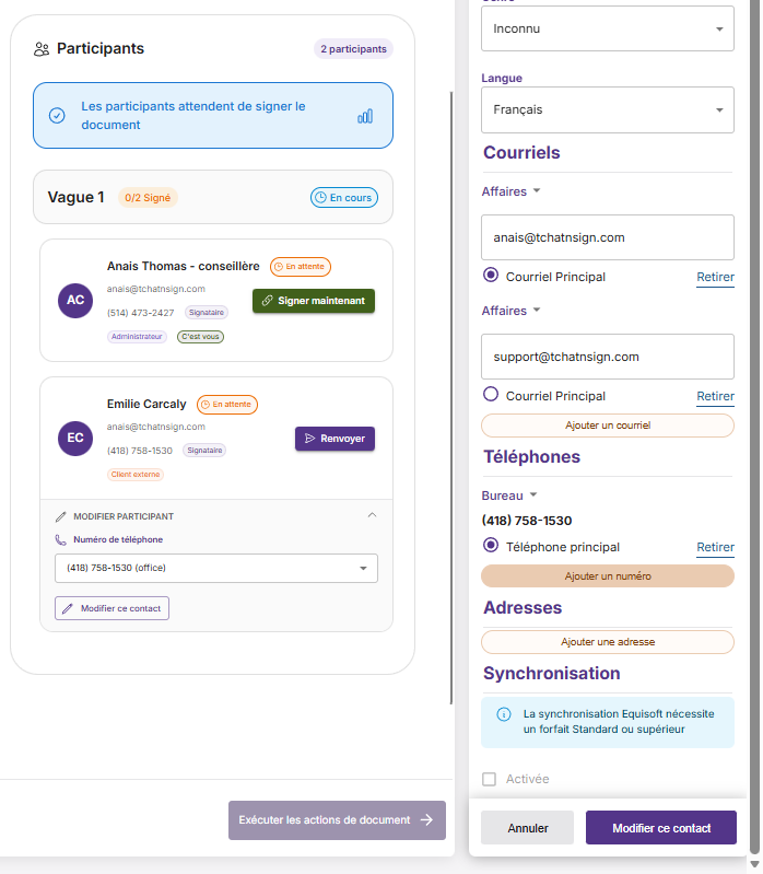 Click on Ajouter un numéro