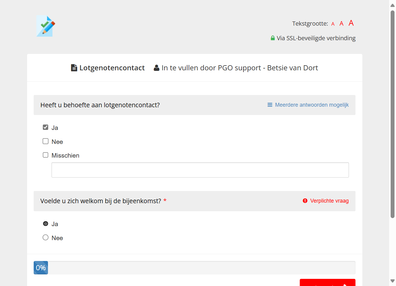 Let goed op de taalfouten, de volgorde en of de routing goed verloopt.