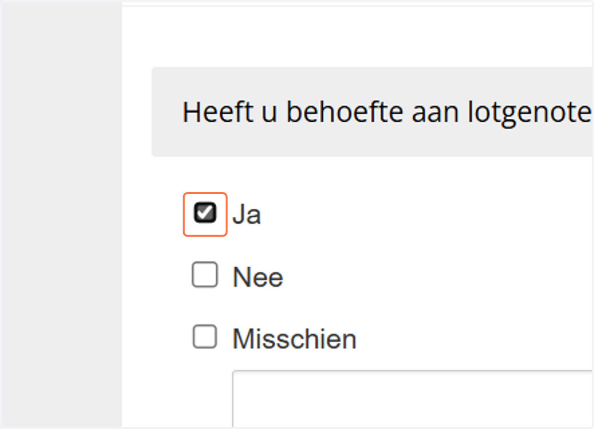 In de browser wordt de vragenlijst geopend en kun je testen of alles goed gaat.