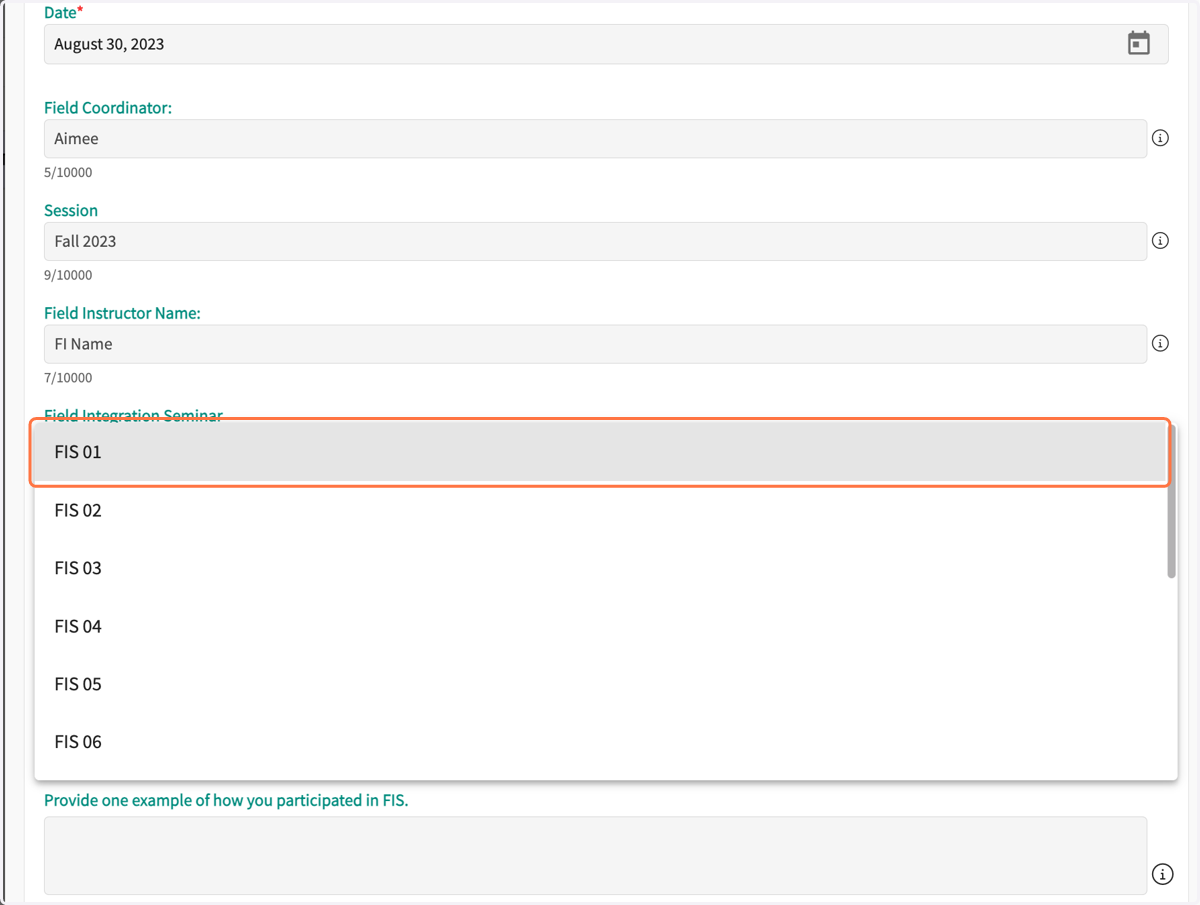 Select the FIS