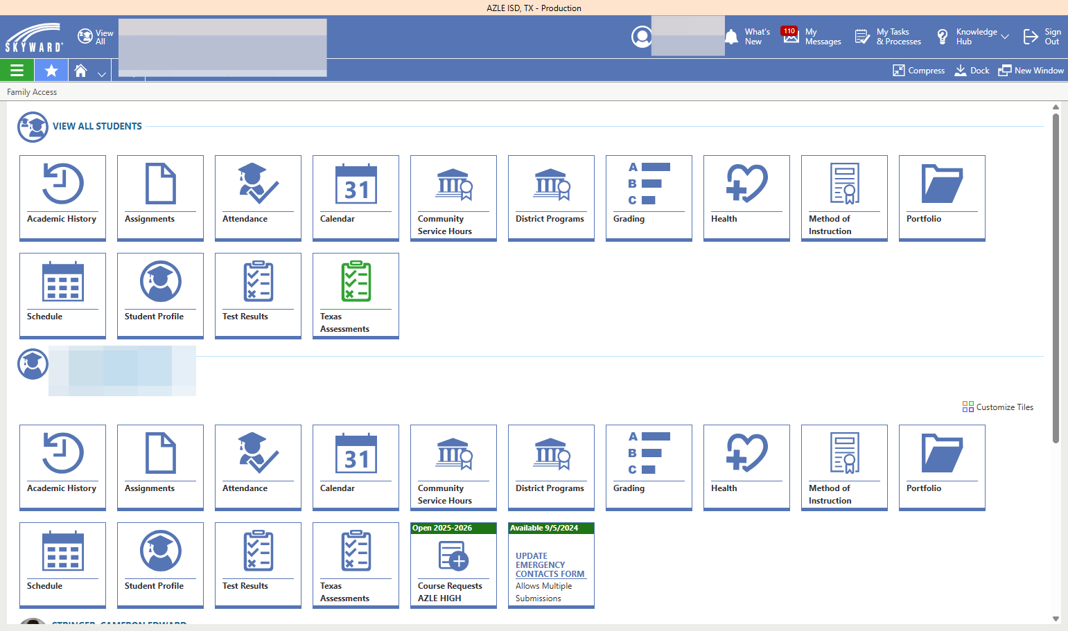 You will land on your dashboard. Click on the "tile" for Texas Assessments.