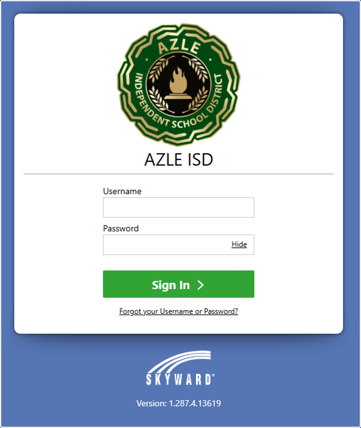 Type your username and password and sign in!