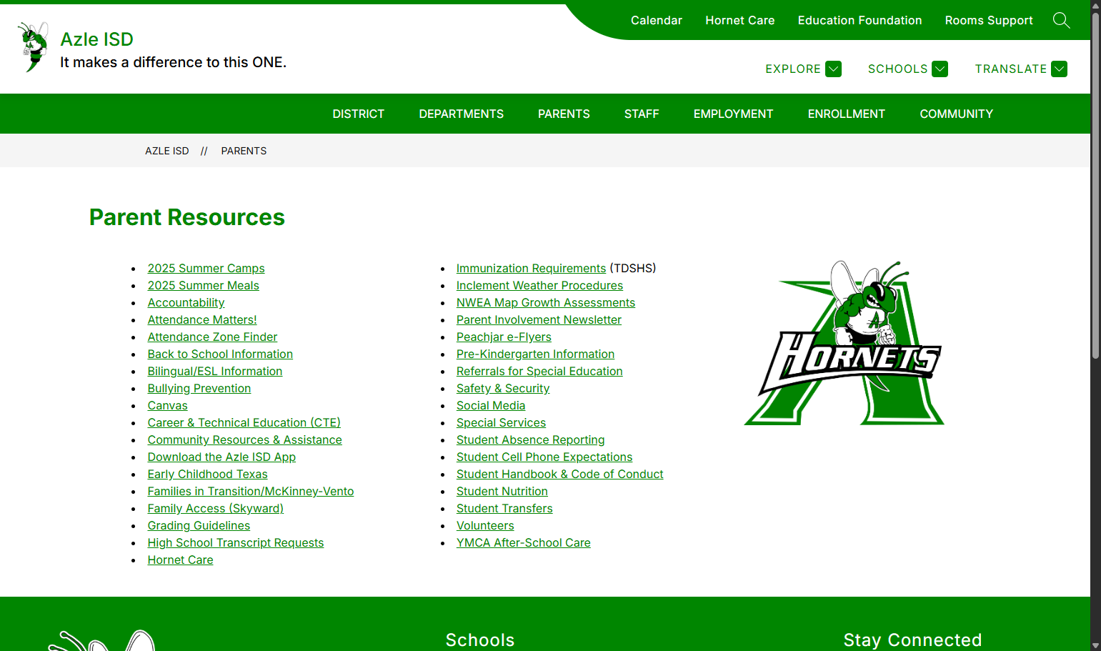 Click on Family Access (Skyward) from the left column of options.