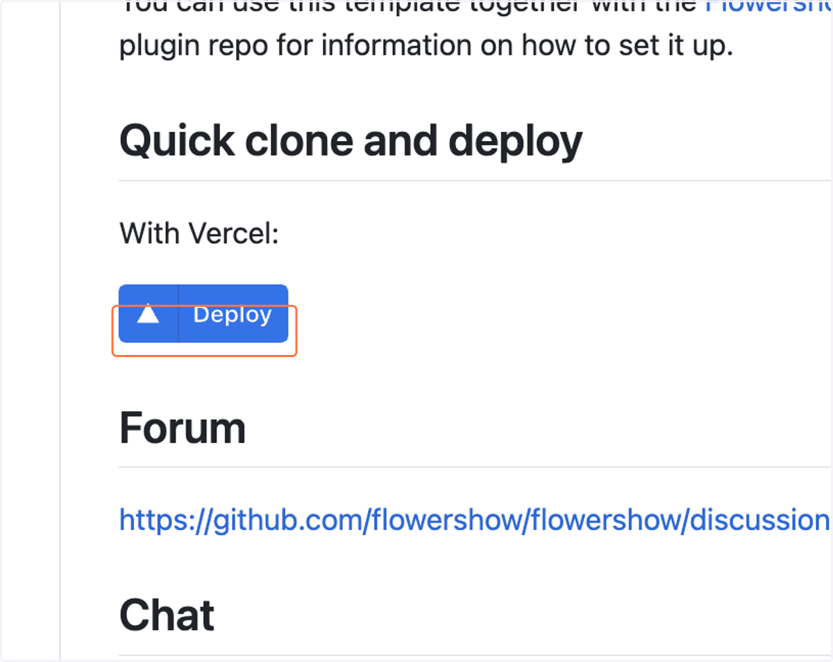 Scroll down and click on the "Deploy" button.