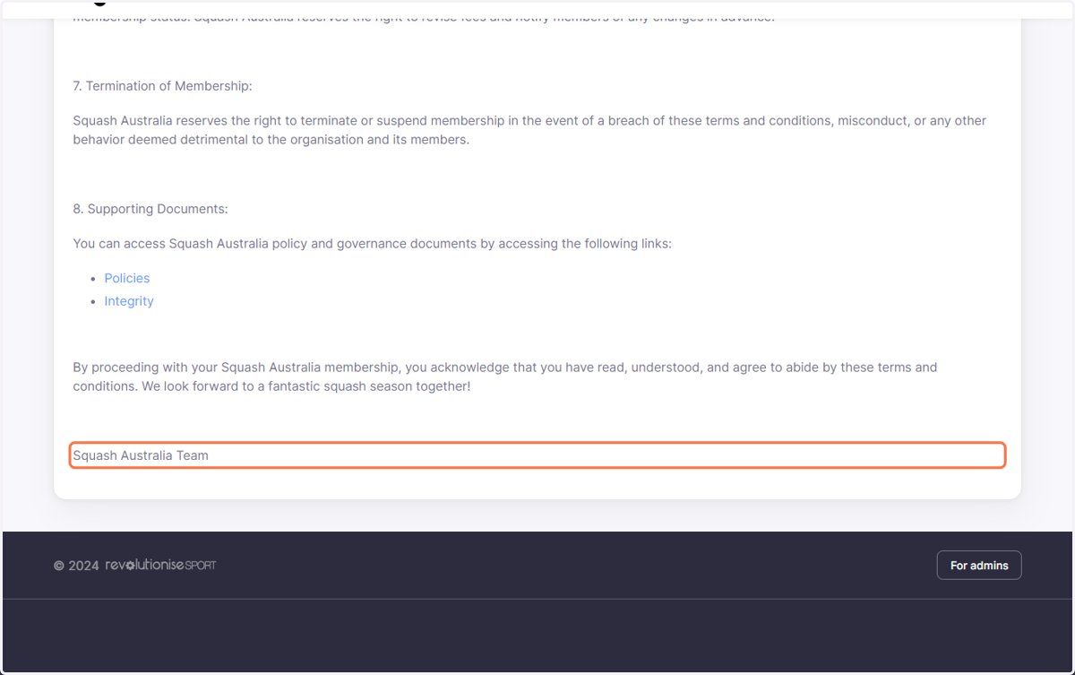 Read through the Terms of Registration then close the window