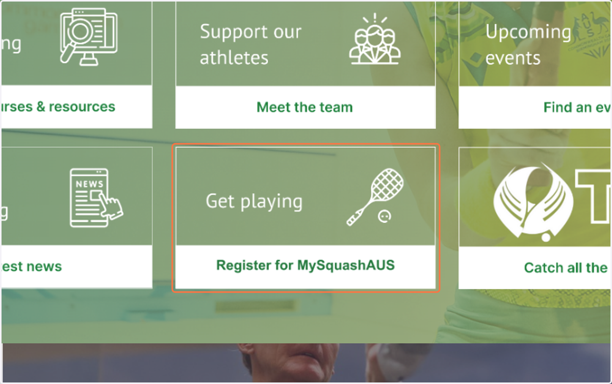 Click on the Get playing tile to take you to the Club Finder