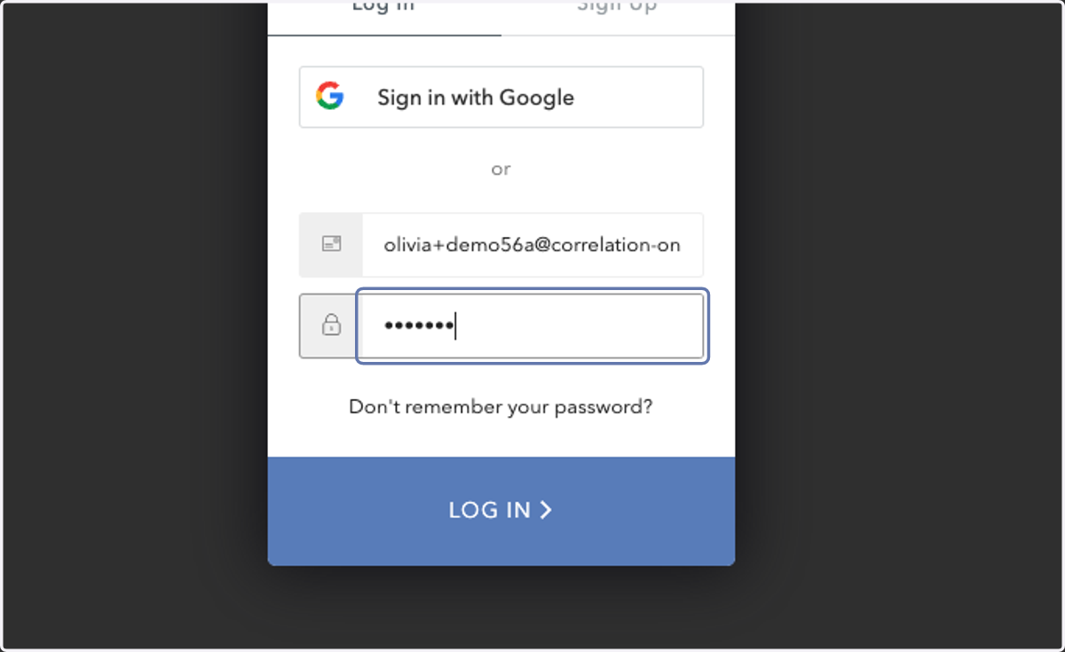 Type password