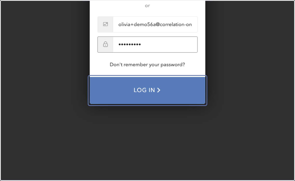 Click on LOG IN