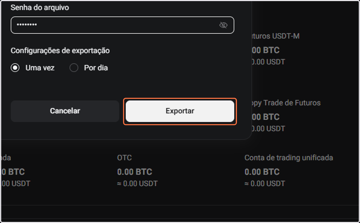 Selecione exportar