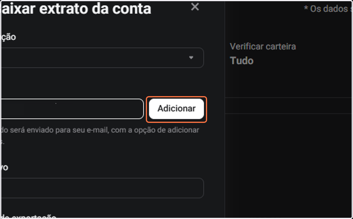 Clique em adicionar