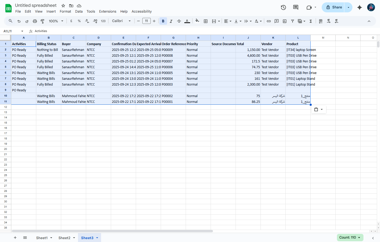 Now you can see all the details of the that you have exported in excel