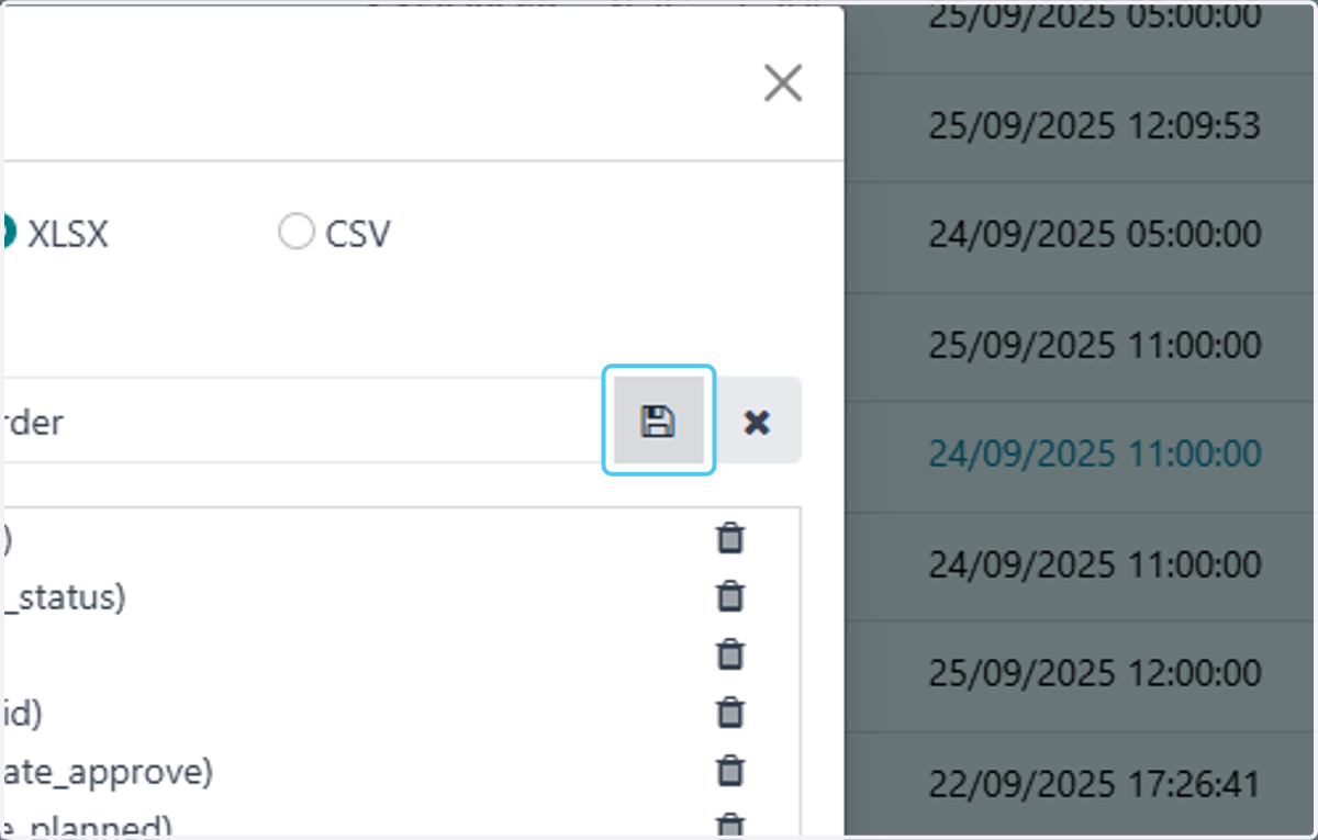 Click on Export Data…