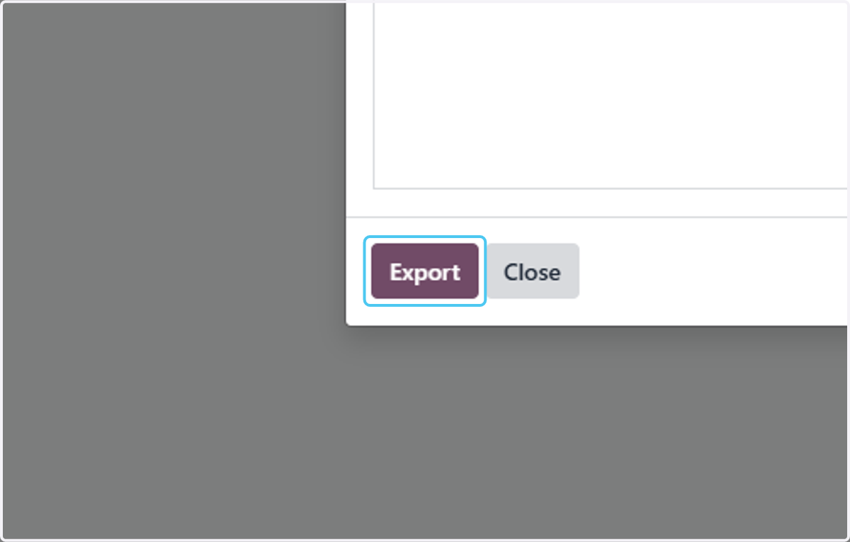 Click on Export