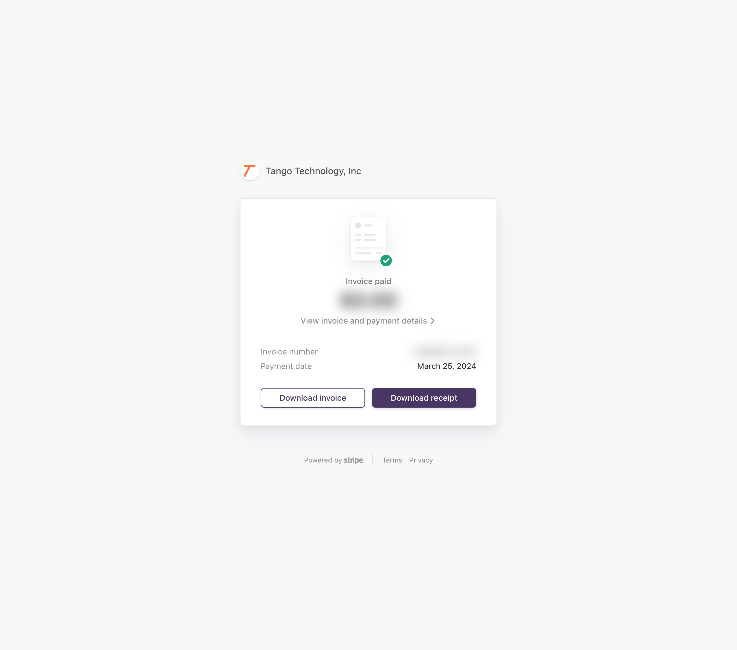 Click on Download receipt