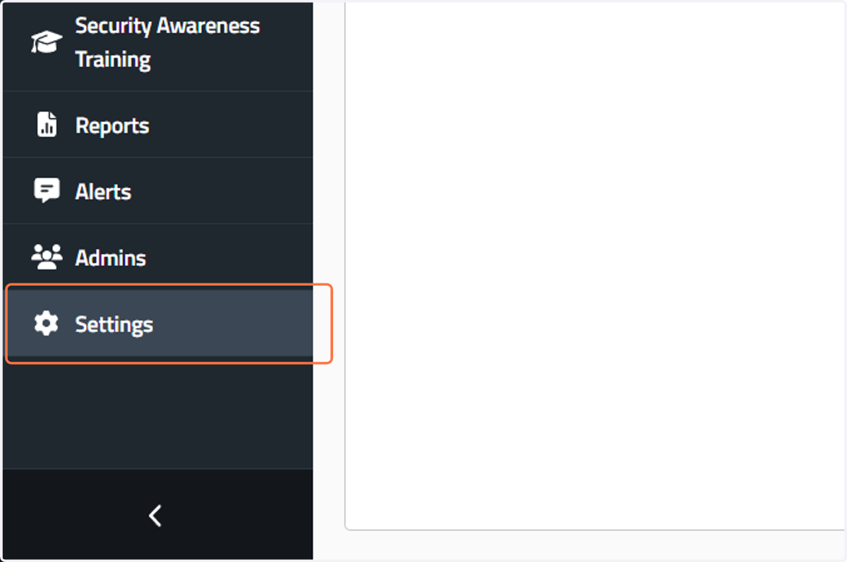 Click on Settings