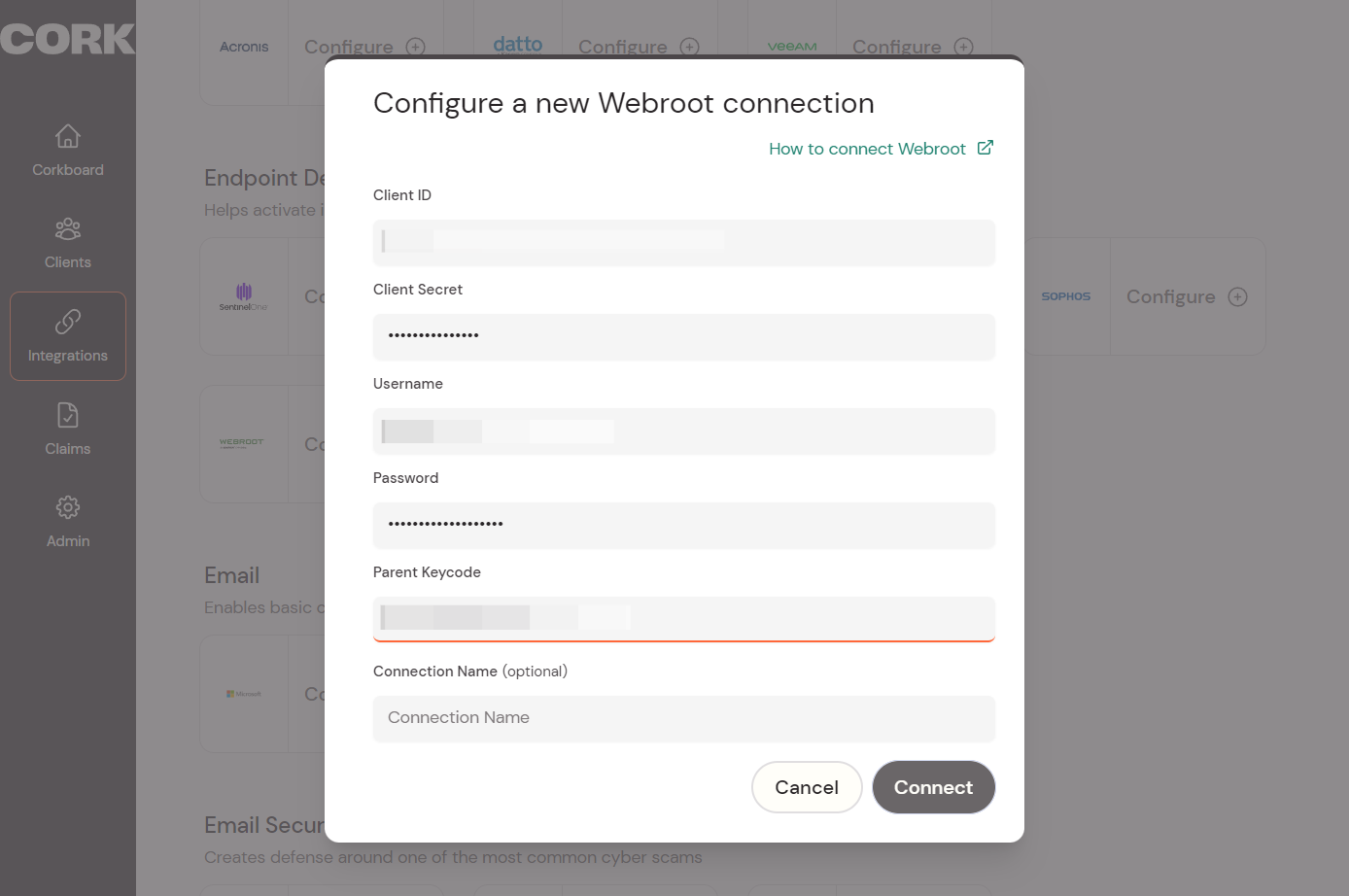 Click on Connect