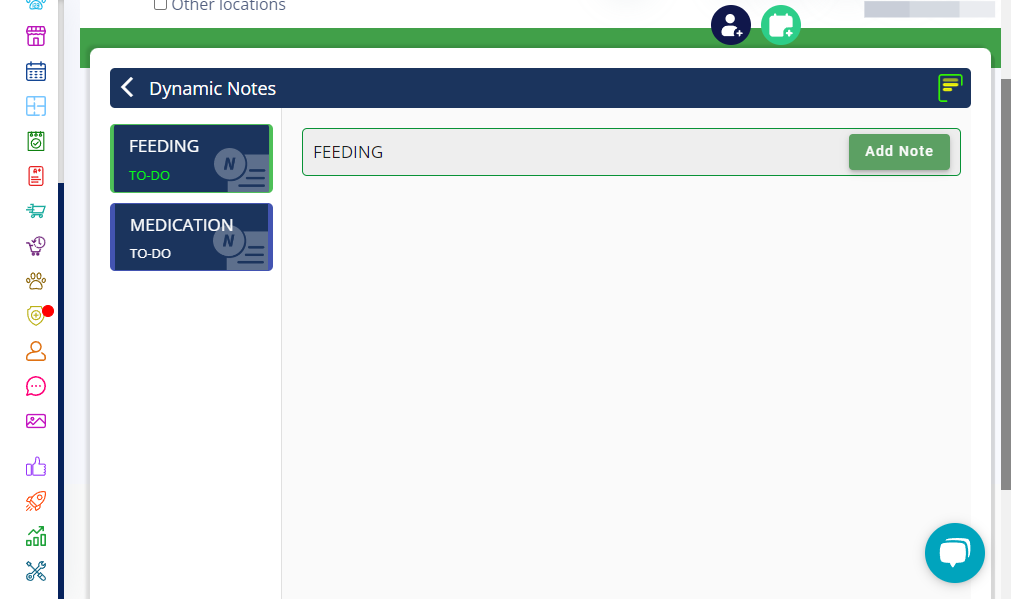 Click the "Add Note" button.
