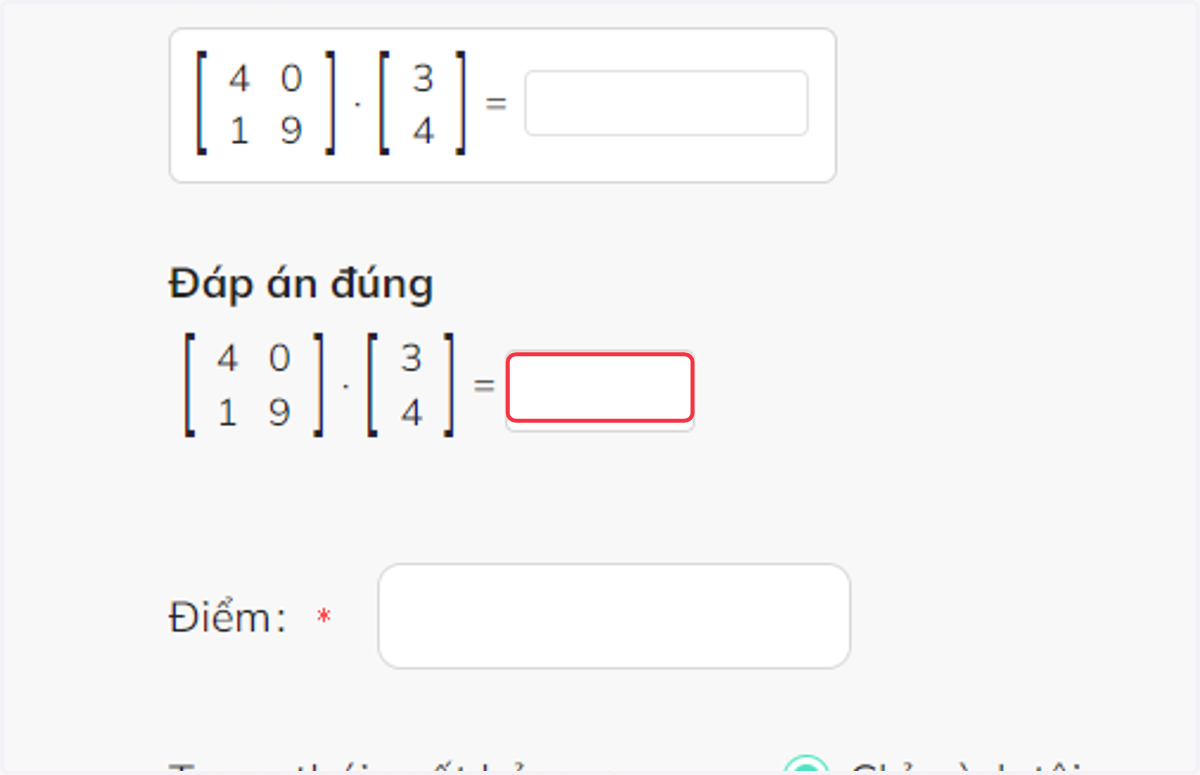 Nhấn vào khung để thao tác