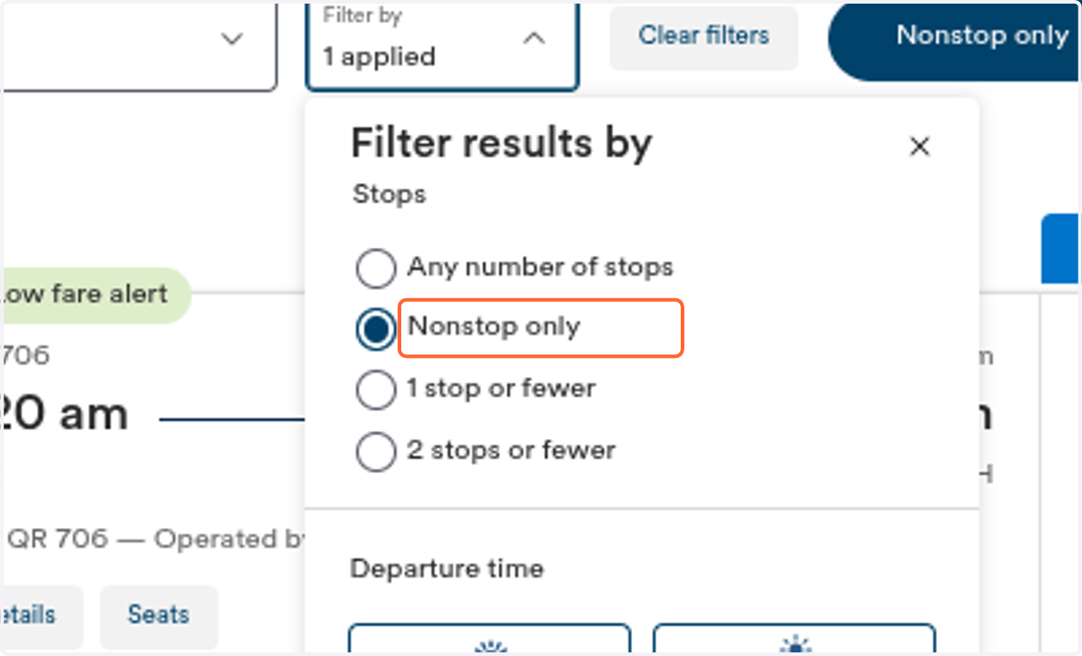 Select Nonstop only
